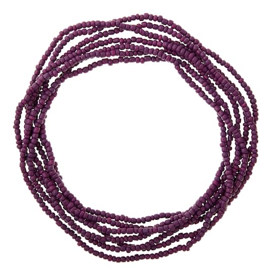 Purple Glass Medium Rondelle Seed Beads, 6/0 by Bead Landing&#x2122;